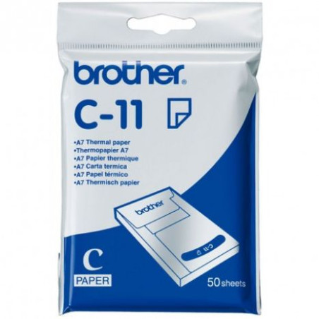 Papel Térmico BROTHER C-11 A7 20 Hojas - C11