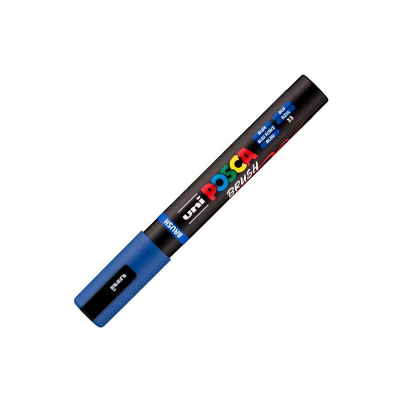 311795000 POSCA MARCADOR PC-5BR BRUSH PUNTA M SEMIFLEXIBLE AZUL