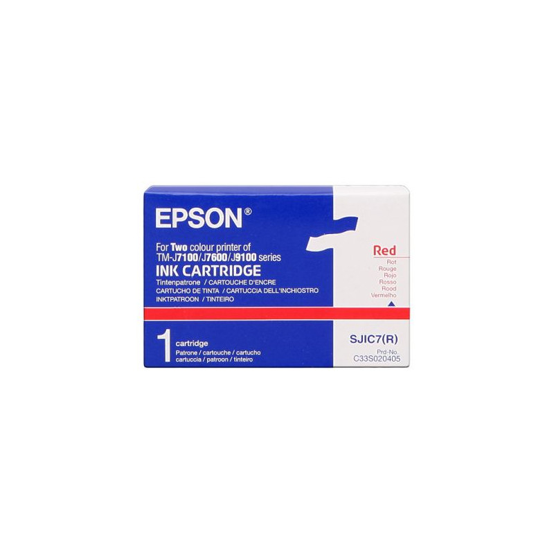Pack de 2 Cartucho Original EPSON TM-J7100 Rojo - C33S020405 [PAG-22000]