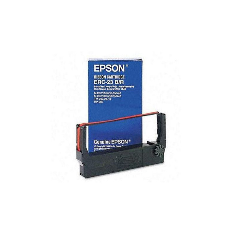 ORIGINAL EPSON CINTA REGISTRADORA NEGRO/ROJO ERC-23BR M/250/250A/255/255A/260/260A/264/265/265A/280/280A/280AV/267/270 TM/267...