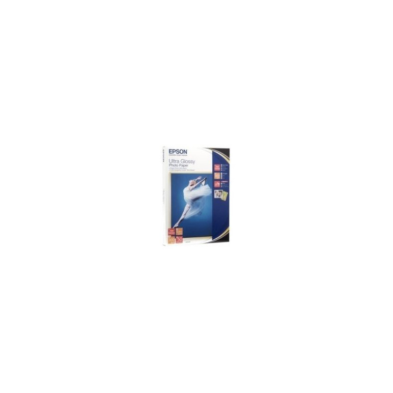 Papel Fotográfico Original EPSON Glossy Ultra 10 x 15 300 gr 50 Hojas - C13S041943