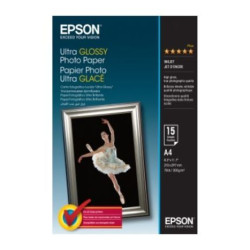 Papel Fotográfico Original EPSON Glossy Ultra A4 300 gr 15 Hojas - C13S041927
