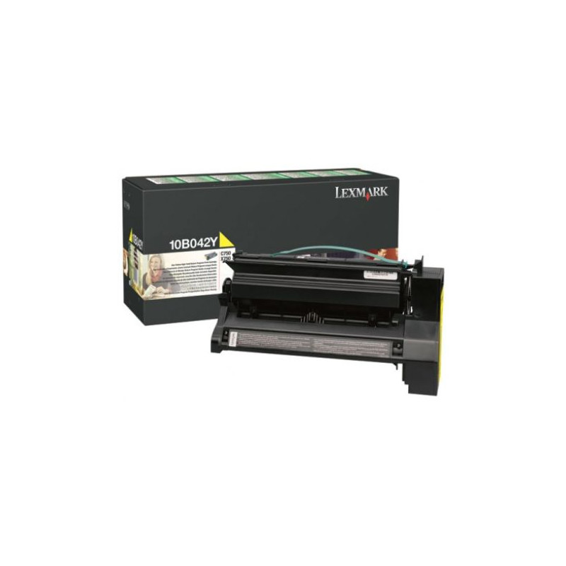 Toner Original LEXMARK 10B042 Amarillo - 10B042Y [PAG-15000]