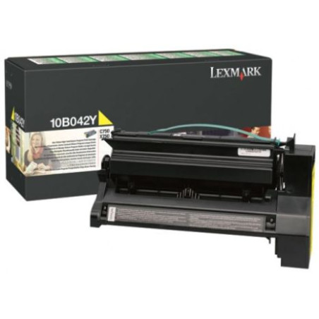 Toner Original LEXMARK 10B042 Amarillo - 10B042Y [PAG-15000]