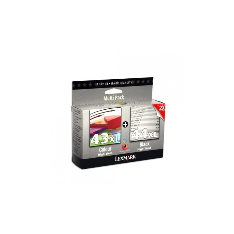 Cartucho Original LEXMARK 43XL/44XL BK+C+M+Y - 80D2966 [PAG-500]