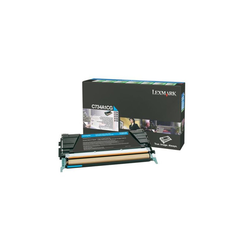 Toner Original LEXMARK C734A1 Cyan - C734A1CG [PAG-6000]
