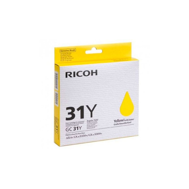 Cartucho Original RICOH GC31 Amarillo - 405691 [ML-28][PAG-1750]