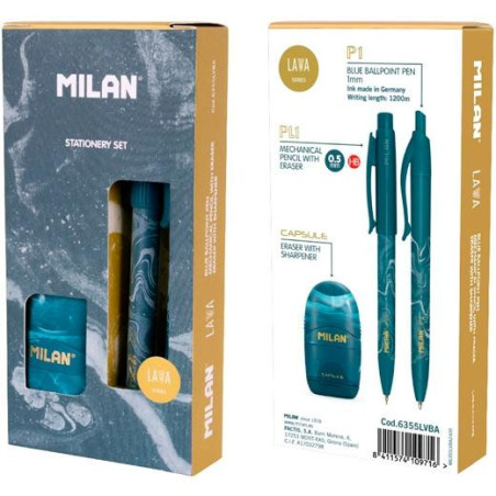 6355LVBA MILAN CAJA REGALO SERIE LAVA CON BOLÍGRAFO P1