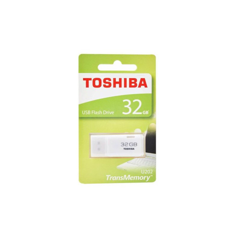 Pendrive TOSHIBA TransMemory Hayabusa THNU202W0320E4 - 32GB · USB2.0 · Blanco