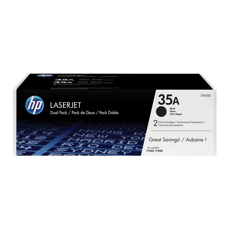 TONER ORIGINAL (CB435AD) (Pack2) PARA IMPRESORAS HP - 1.500pag*2 - Negro C03HP0050