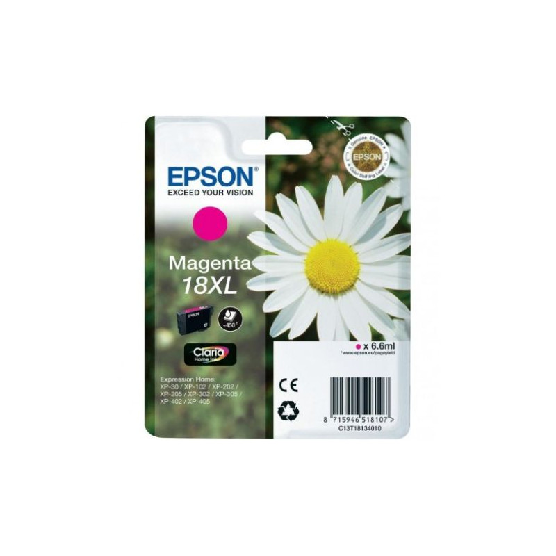 Cartucho Original EPSON 18XL Magenta - C13T18134010 [ML-6.6][PAG-450]