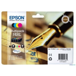 Pack Cartucho Original EPSON 16XL BK+C+M+Y - C13T16364010 [ML-12.9][PAG-500]