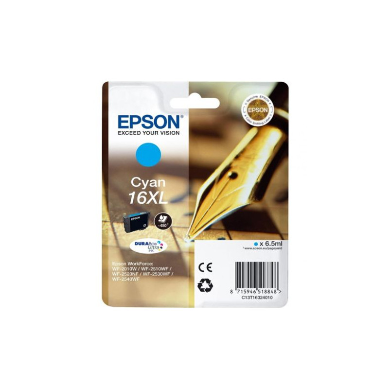 Cartucho Original EPSON 16XL Cian - C13T16324010 [ML-6.6][PAG-450]