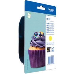 Cartucho Original BROTHER LC123 Amarillo - LC123YBP [ML-6.6][PAG-600]