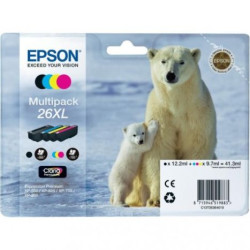 Pack Cartucho Original EPSON 26XL BK+C+M+Y - C13T26364010 [ML-12.2][PAG-700]