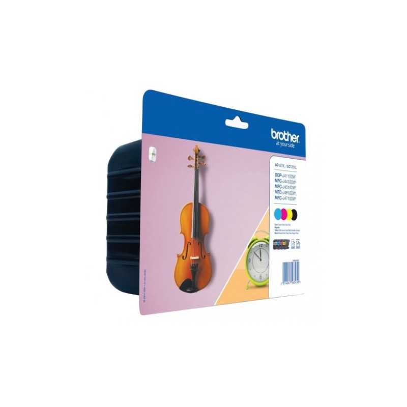 Pack 4 Cartucho Original BROTHER LC127XL BK+C+M+Y - LC127XLVALBP [ML-27.4][PAG-1200]