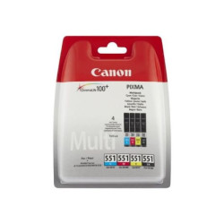 Pack Cartucho Original CANON CLI551 BK+C+M+Y - 6509B009 [ML-7][PAG-780]