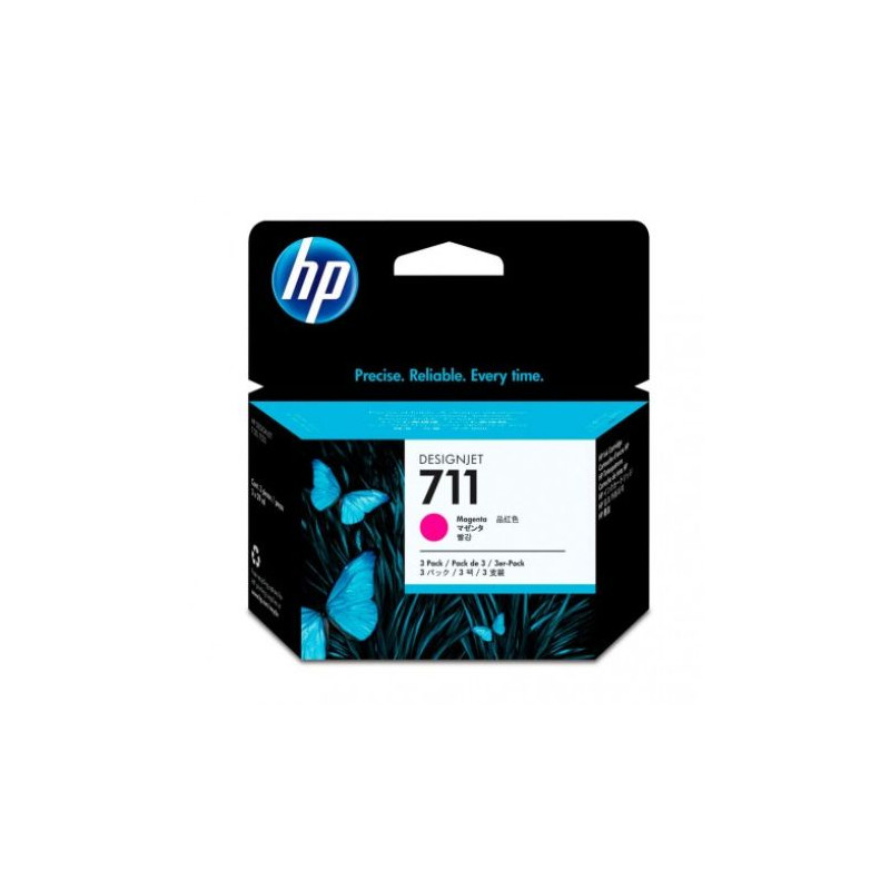 Pack 3 Cartucho Original HP 711 Magenta - CZ135A [ML-29]