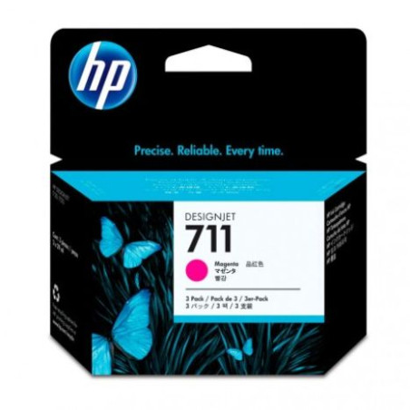 Pack 3 Cartucho Original HP 711 Magenta - CZ135A [ML-29]