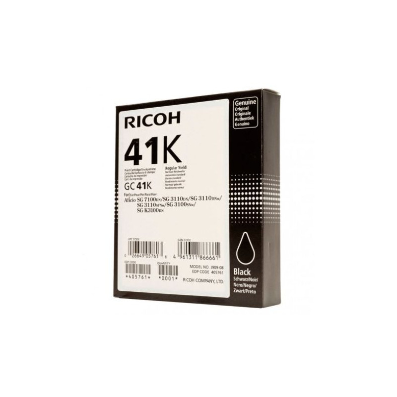 Cartucho Original RICOH GC41 Negro - 405761 [PAG-2500]