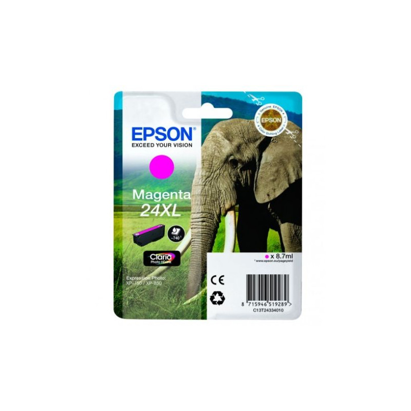 Cartucho Original EPSON 24XL Magenta - C13T24334010 [ML-8.7][PAG-740]