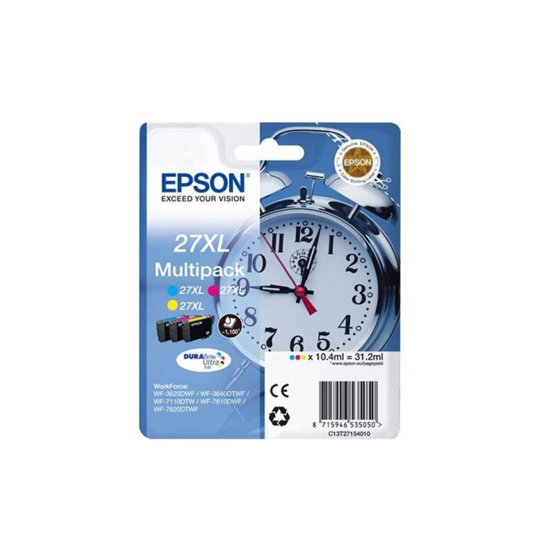 Pack Cartucho Original EPSON 27XL Tricolor - C13T27154010 [ML-34.1][PAG-2200]