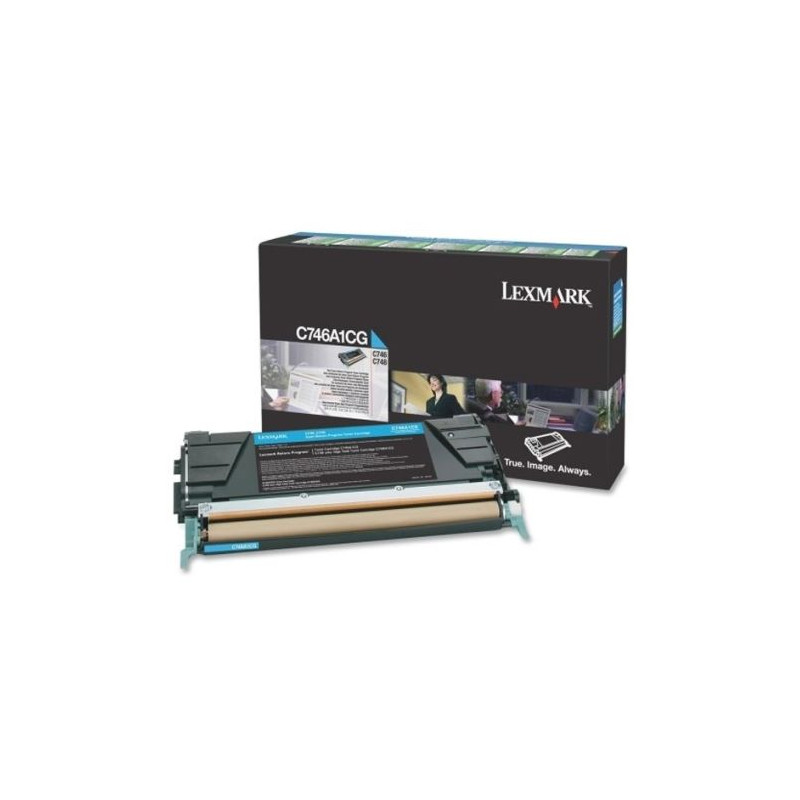 Toner Original LEXMARK C746A1 Cian - C746A1CG [PAG-7000]