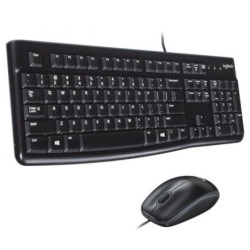 Pack con Cable LOGITECH MK120 920-002550 - USB · Teclado y Ratón · Cable 150cm · Negro