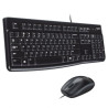 Pack con Cable LOGITECH MK120 920-002550 - USB · Teclado y Ratón · Cable 150cm · Negro