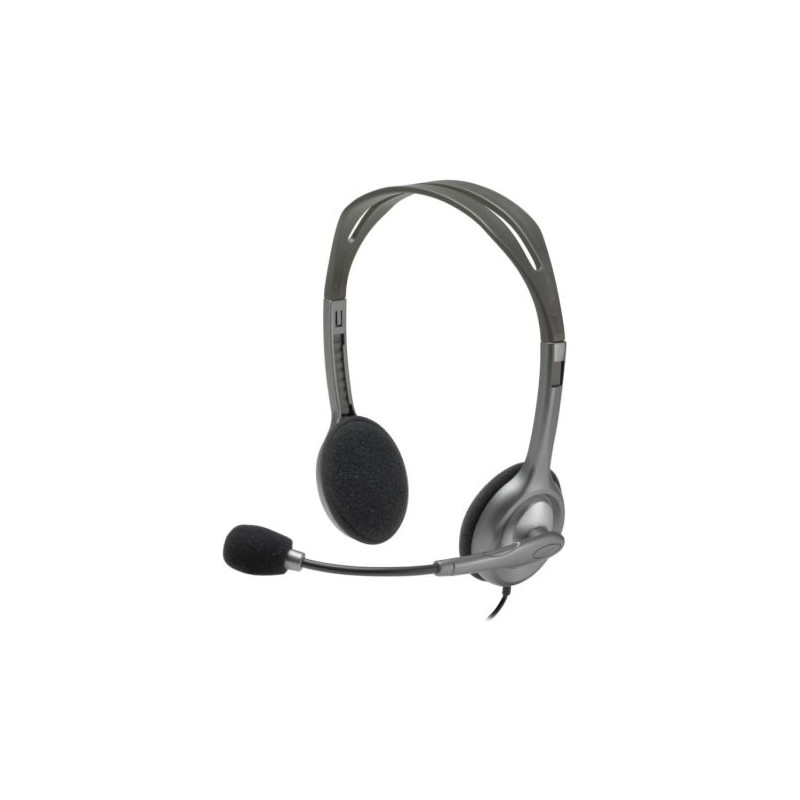 Auriculares LOGITECH H110 981-000271 - Jack 3.5 mm · Cable 180 cm · Micrófono · 2.0 · Negro