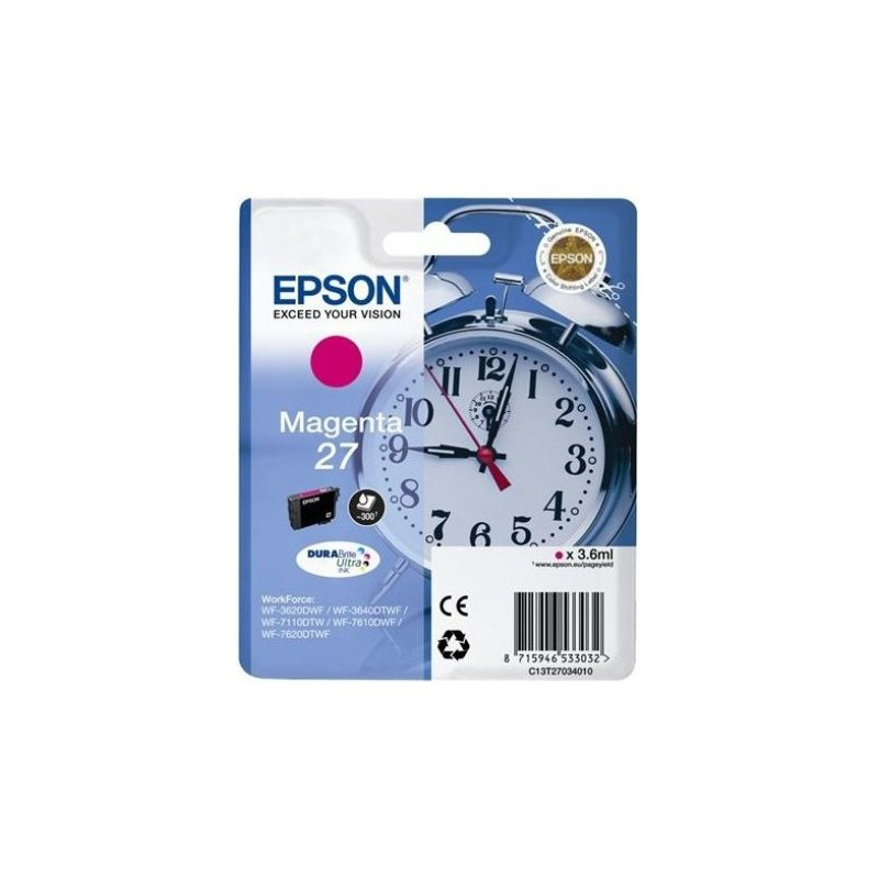 Cartucho Original EPSON 27 Magenta - C13T27034010 [ML-3.6][PAG-350]