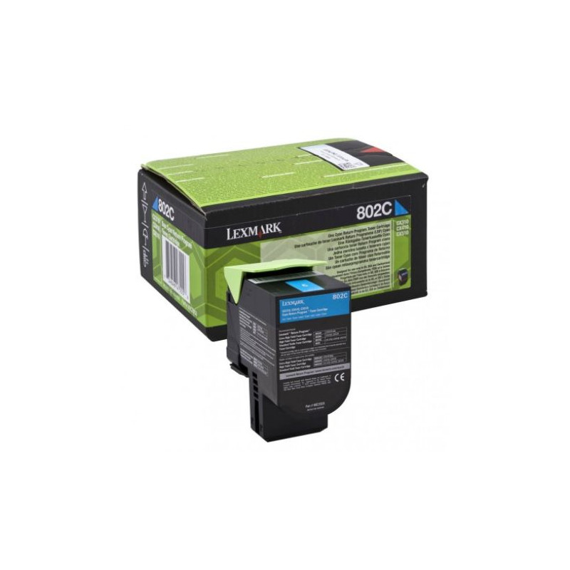 Toner Original LEXMARK 802 Cian - 80C20C0 [PAG-1000]