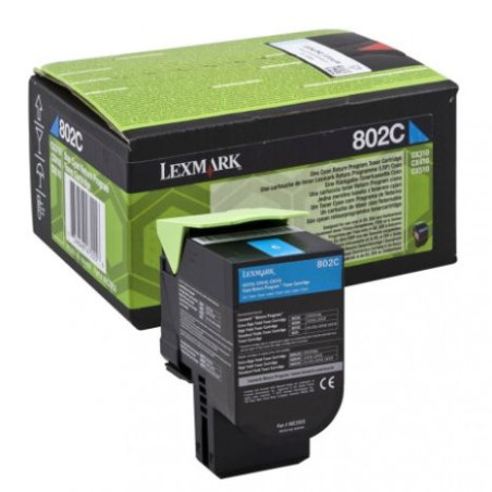 Toner Original LEXMARK 802 Cian - 80C20C0 [PAG-1000]