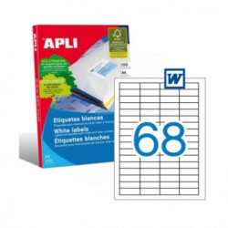 Etiquetas para Impresoras APLI A4 48.5 x 16.9 100 Hojas - PL01282