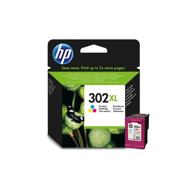 Cartucho Original HP 302XL Tricolor - F6U67AE [ML-8][PAG-330]
