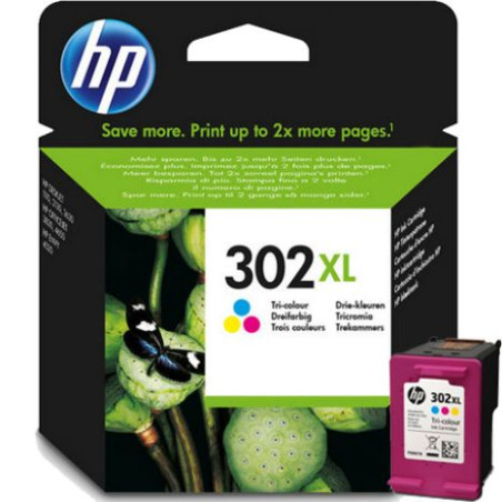 Cartucho Original HP 302XL Tricolor - F6U67AE [ML-8][PAG-330]