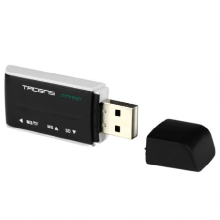 Lector de Tarjetas Externo TACENS Anima ACRM1 - USB 2.0 · MS/CF/M2/SD/XD · Negro
