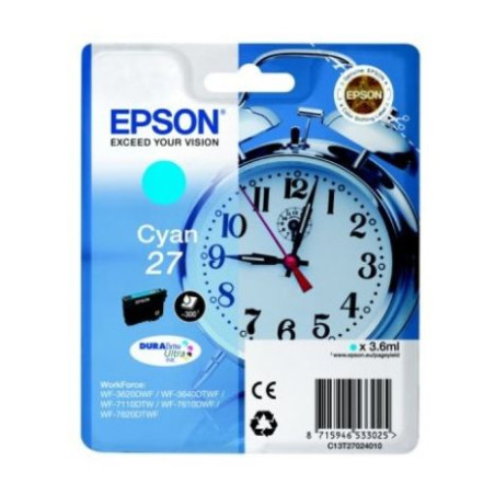 Cartucho Original EPSON 27 Cyan - C13T27024010 [ML-3.6][PAG-350]