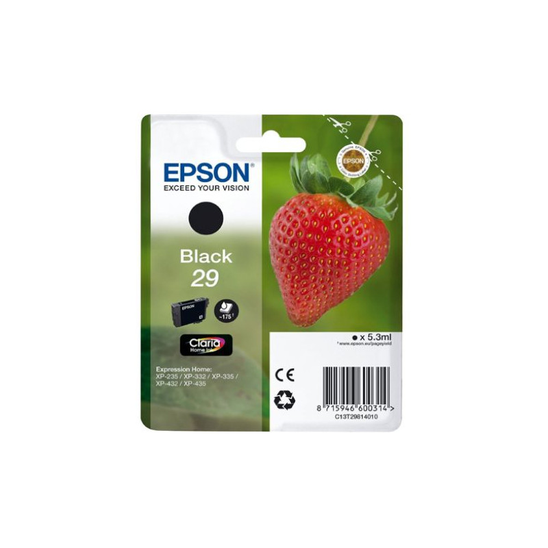 Cartucho Original EPSON 29 Negro - C13T29814010 [ML-5.3][PAG-175]