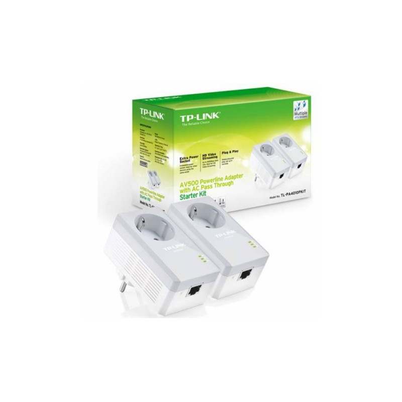 Kit de Adaptadores TP-LINK 500 MBPS 1 x RJ45 Schuko - TL-PA4010PKIT