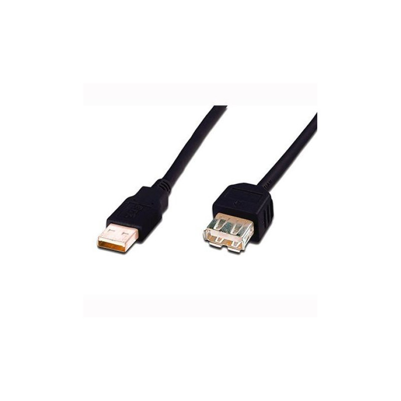 Cable Alargador USB 2.0 TIPO A M-H - 5 m · Negro