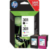 Pack Cartucho Original HP 301 BK+C+M+Y - N9J72AE/J3M81AE [ML-355][PAG-190]