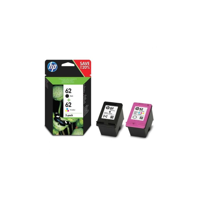 Pack Cartucho Original HP 62 BK+C+M+Y - N9J71AE [ML-4][PAG-190]