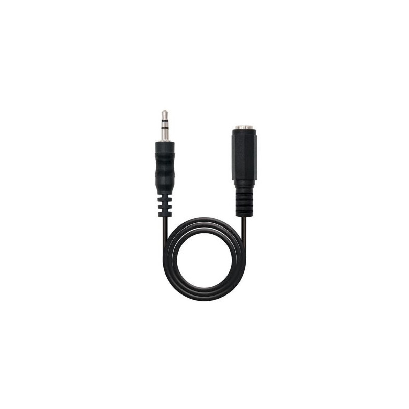 Cable de Audio Estéreo Jack 3.5mm-M a Jack 3.5m-H - 1.5 m · Negro