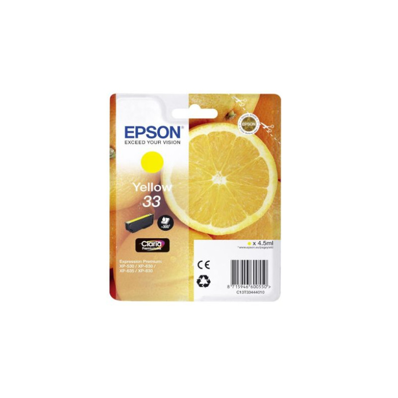 Cartucho Original EPSON 33 Amarillo - C13T33444010 [ML-4.5][PAG-300]