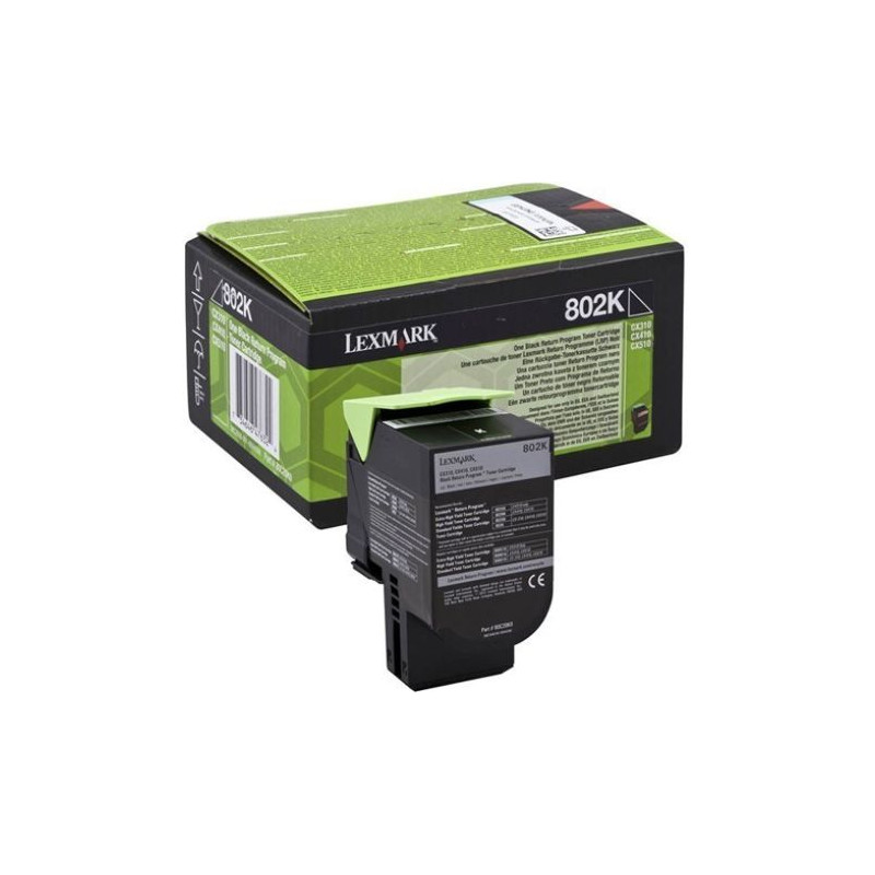 Toner Original LEXMARK 802 Negro - 80C20K0 [PAG-1000]