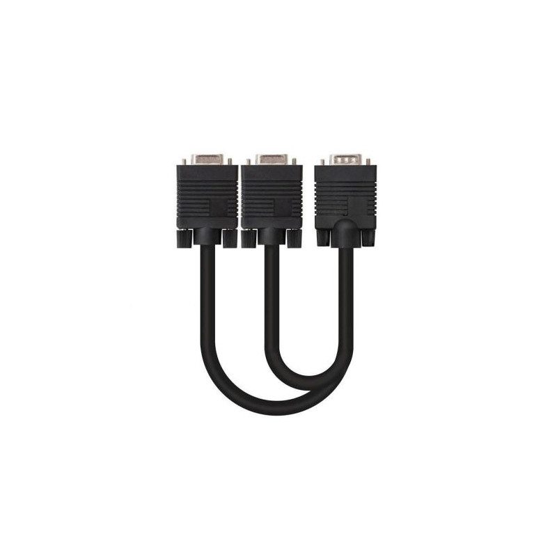 Cable Bifurcador S/VGA HPDB15/M a 2xHPDB15/H - 0.45 m · Negro