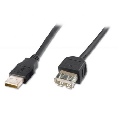 Cable USB Tipo A/M  a USB Tipo A/H  - 1.8m · Negro