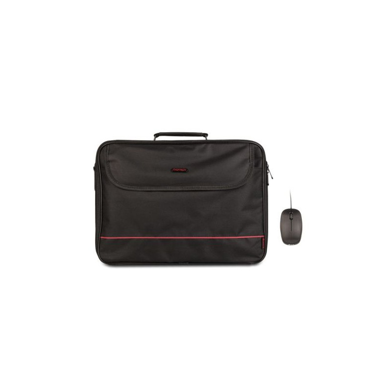 Maletín para Portátil + Ratón NGS Bureau BUREAUKIT - 800 Dpi · 16 · Negro/Rojo