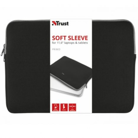 Funda para Portátil TRUST Primo Sleeve 21254 - 11.6 · Neopreno Negro